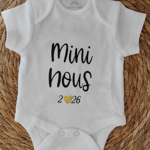Body bébé Mini nous 2026 - annonce grossesse papa - surprise annonce grossesse- cadeau annonce grossesse - body personnalisable - body bébé