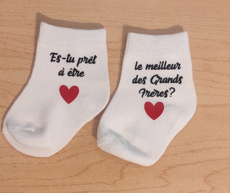 Chaussettes bébé annonce grossesse le meilleur des papas/cadeau futur papa image 4