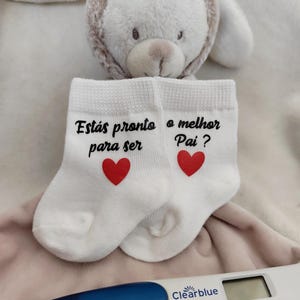Chaussettes bébé annonce grossesse papa - annonce grossesse papa enportugais - Melhor Pai