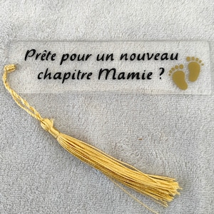 Marque pages annonce grossesse originale/prête pour un nouveau chapitre mamie ? Annonce grossesse mamie - cadeau future mamie