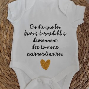 Body bébé annonce grossesse tontons - body personnalisé - cadeau annonce grossesse  - bientôt tonton - cadeau futur tonton