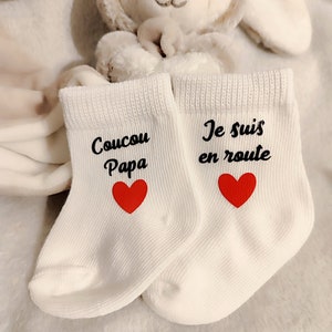 Chaussettes bébé annonce grossesse papa/famille image 5