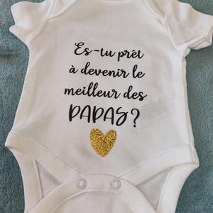 Body bébé annonce grossesse papa - Meilleur des papas - cadeau annonce grossesse - surprise futur papa