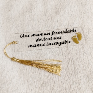 Marque pages annonce grossesse mamie originale/mamie incroyable