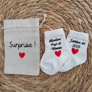 Pochette annonce grossesse - surprise papi et mamie  - annonce grossesse papi et mamie - bébé 2026 - pochette surprise grossesse