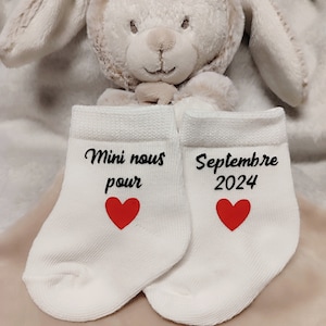 Chaussettes bébé annonce grossesse -annonce grossesse personnalisable - surprise annonce grossesse - surprise famille