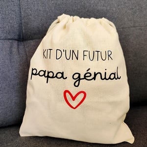 Sac Kit d'un futur papa - cadeau futur Papa - Pochon papa - sac maternité papa - cadeau maternité - cadeau personnalisé papa - baby shower