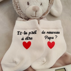 Chaussettes bébé annonce grossesse papa- tu vas être de nouveau papa - cadeau futur papa - Tu vas encore être papa - surprise grossesse papa