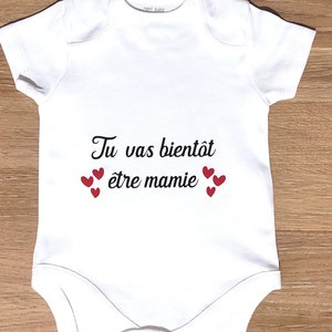 Body bébé annonce grossesse personnalisé bientôt mamie image 2