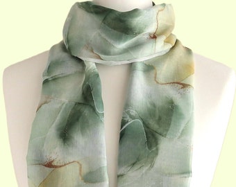 Green Marble Oversized Scarf Rose Gold Foil Lightweight Summer Scarf With Gift Wrapping Option - Ideal Letterbox/Mother's day/Birthday Gift