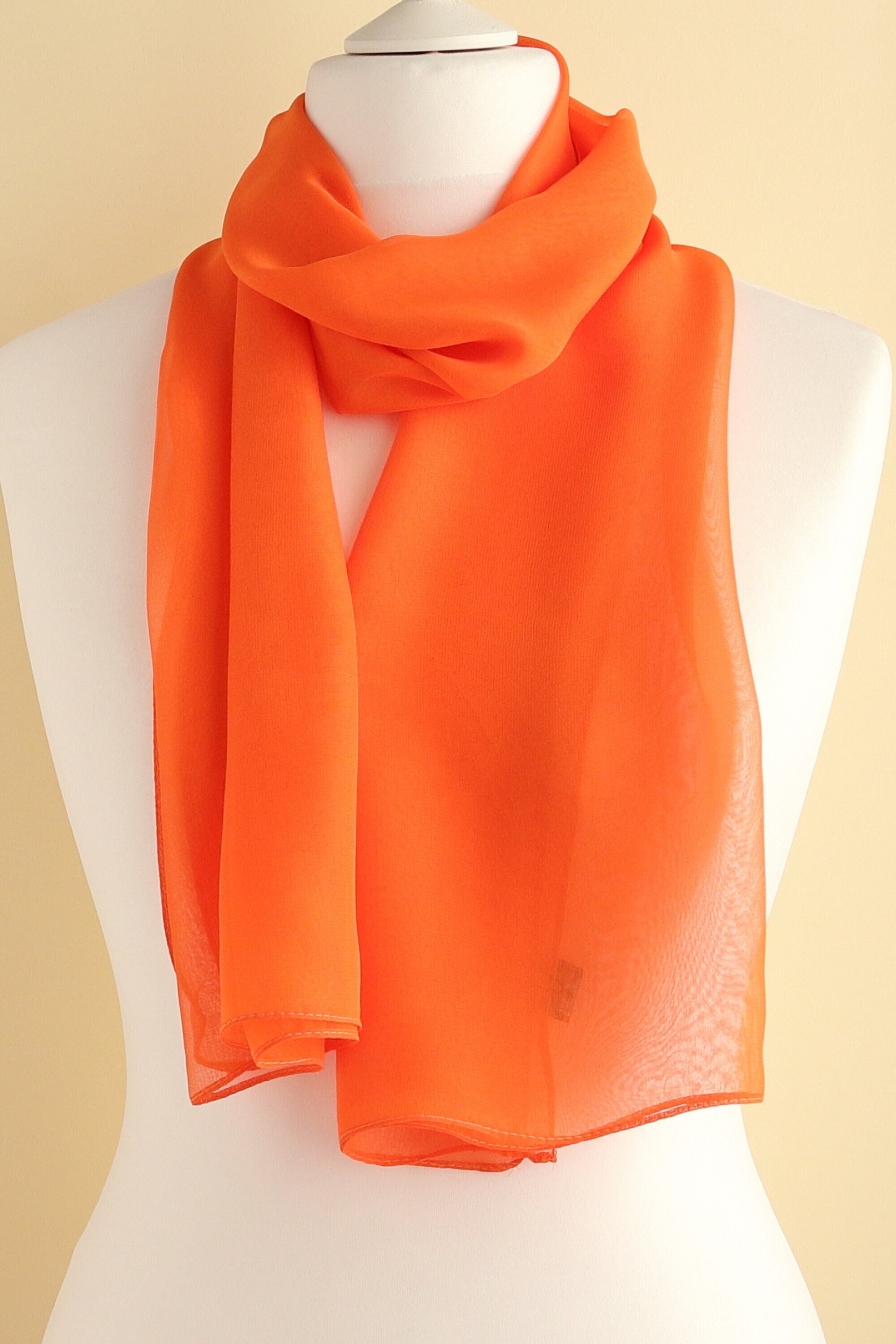 Orange chiffon wrap discount