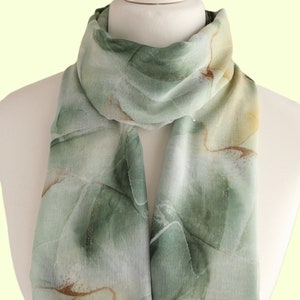 Green Scarf | Marble Oversized Scarf Rose Gold Foil  display picture 1