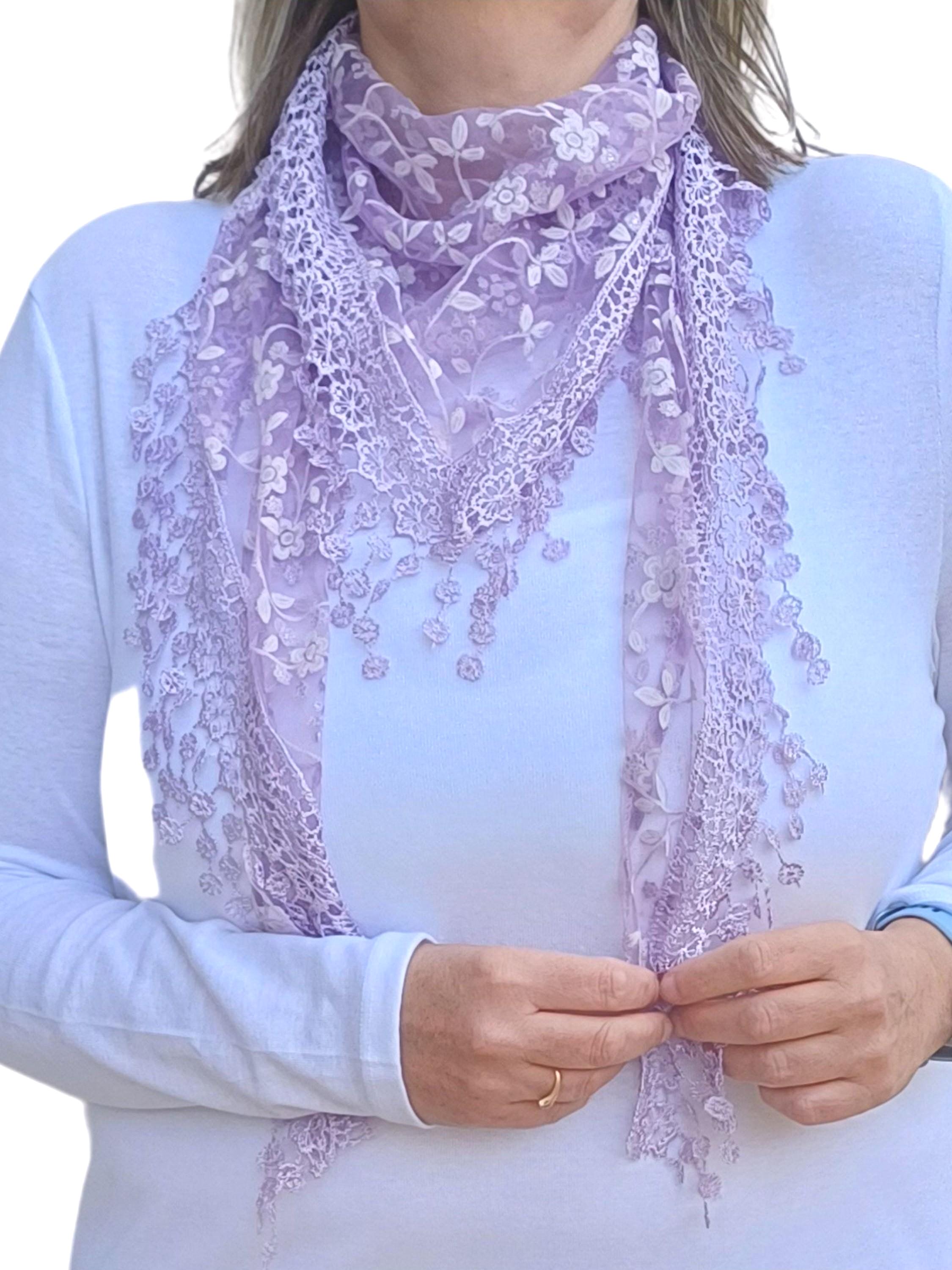 fitted lace wedding dress Brisa Shawl, Lilac main image 1