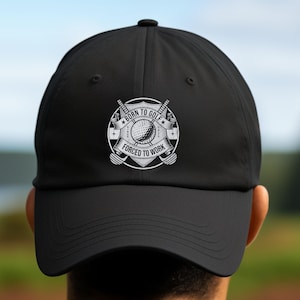 Born to Golf Dad Cap Golf Hut für Papa Vatertagsgeschenk Sport Papa Geschenk für neuen Papa Golfliebhaber Geschenk Opa Geschenk für ihn gestickte Golfmütze