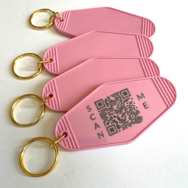 Business Acrylic custom keychain QR code business logo promotional product marketing item homebuyer gift personalize salon customer referral