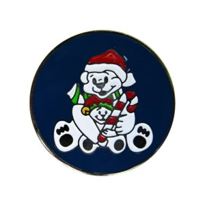 Polar Bear Fun Christmas Golf Ball Marker & Snowflake Hat Clip
