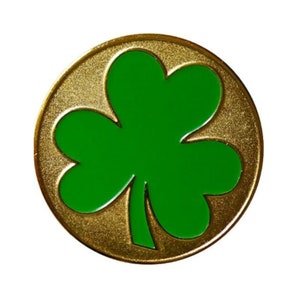 Nice Shamrock Golf Ball Marker with Matching Hat Clip