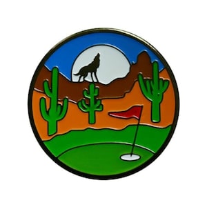Howling for Par Golf Ball Marker & Nickel Hat Clip