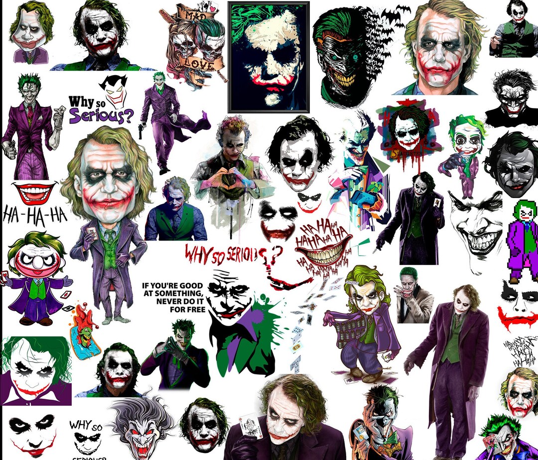 Joker Svg Stickers Svg Png layered Stickers Layered Etsy Australia