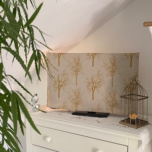 TV cover &quot;Golden Trees&quot; 67X38cm, golden trees fabric, fabric TV cover, golden forest, dust cover fabric, screen protector, decorative fabric