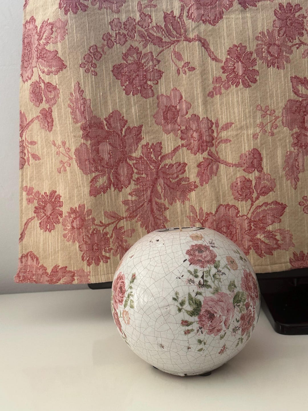 TV Cover Tapestry 120x64 Cm, Pink Television Cover, Jacquard, Floral