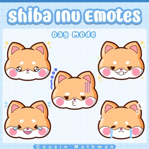 Shiba Inu Emotes Part 2 | Instant Digital Download for Twitch, Discord and More! Kawaii Emojis, Shibas, Dogs and other Cute Expressions
