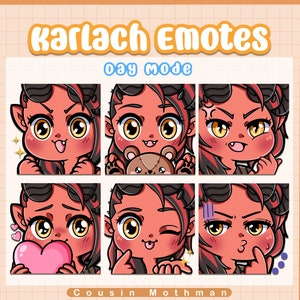 Karlach Emotes | Chibi, Baldur&#39;s Gate 3 inspired Emote, BG3, Tieflings, Fantasy Games, Tabletop RPG, Video Game Art, Twitch, Discord, Emoji