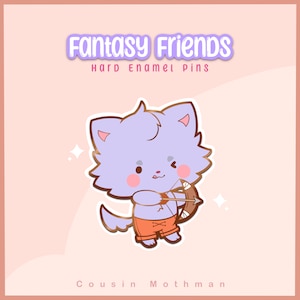 Archer Wolf Pin | Fantasy Friends Collection, Mythical Creatures, Werewolf, Enchanting Fantasy Tabletop RPG Pin, Cute and Kawaii Pins