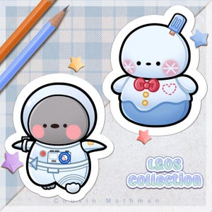 Conjunto de adesivos de pelúcia Zayne Love and Deepspace | L&D, LADS, Otome Game, Sylus, Caleb, Xavier, Rafayel, Chibi, adesivos fofos, Kawaii Bujo