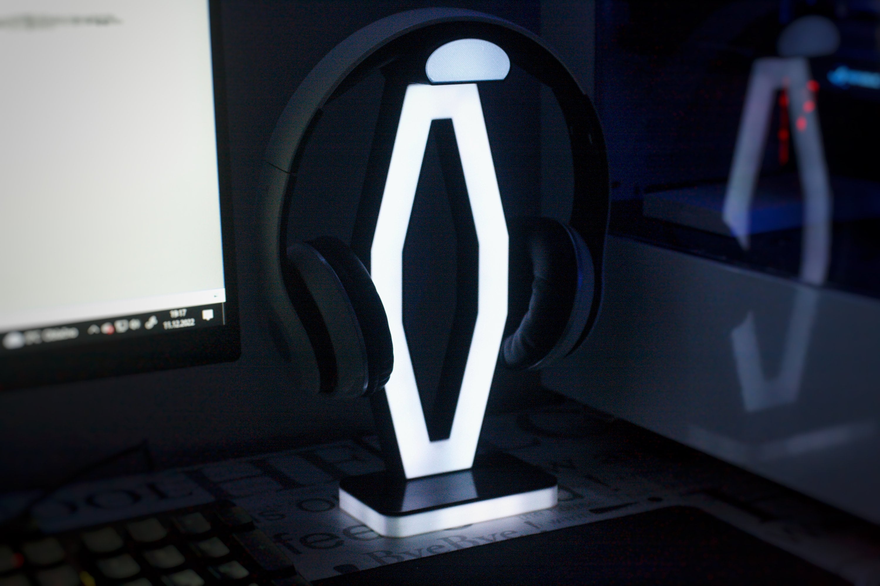 Headphone Stand LED RGB Gaming Headset Stand PS5 Led Light Etsy UK