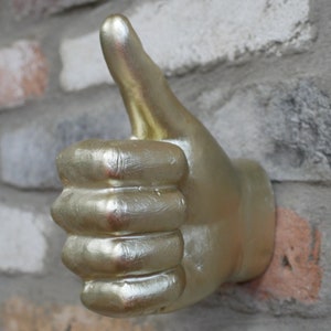 Thumbs Up Gesture Hand Wall Art Gold Wall Ornament Home Decor