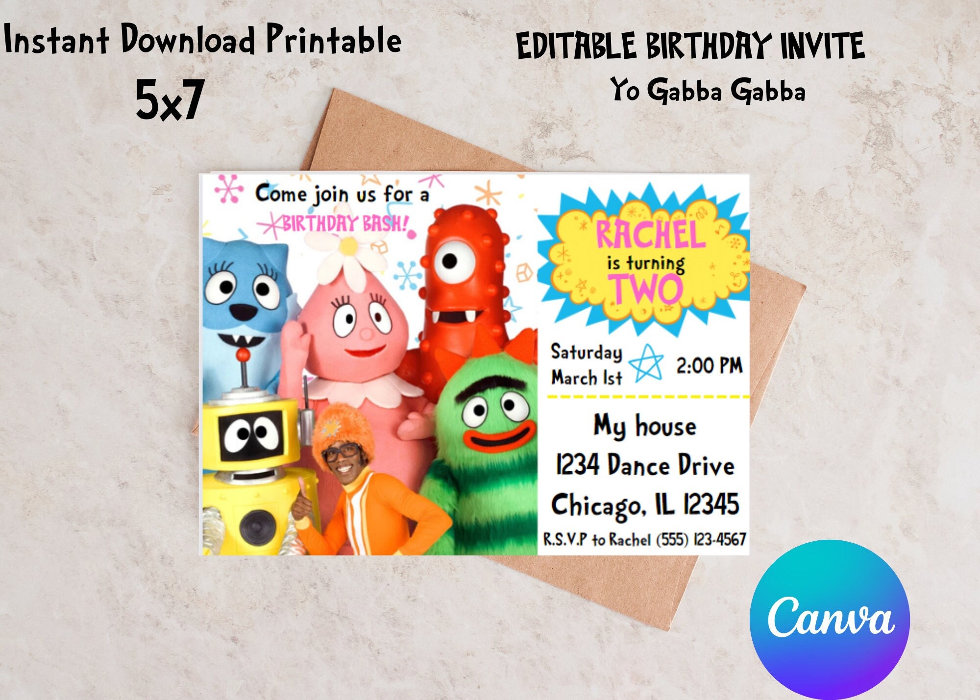 Yo Gabba Gabba Characters Printables