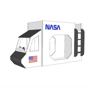 子供用 DIY 木製スペースベッドプラン - わかりやすい組み立て手順 - ファイルをダウンロード