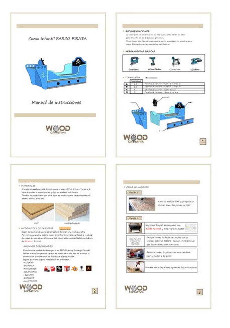 Pirate Boat Bed Plans plans Only Create a Themed Bedroom Etsy