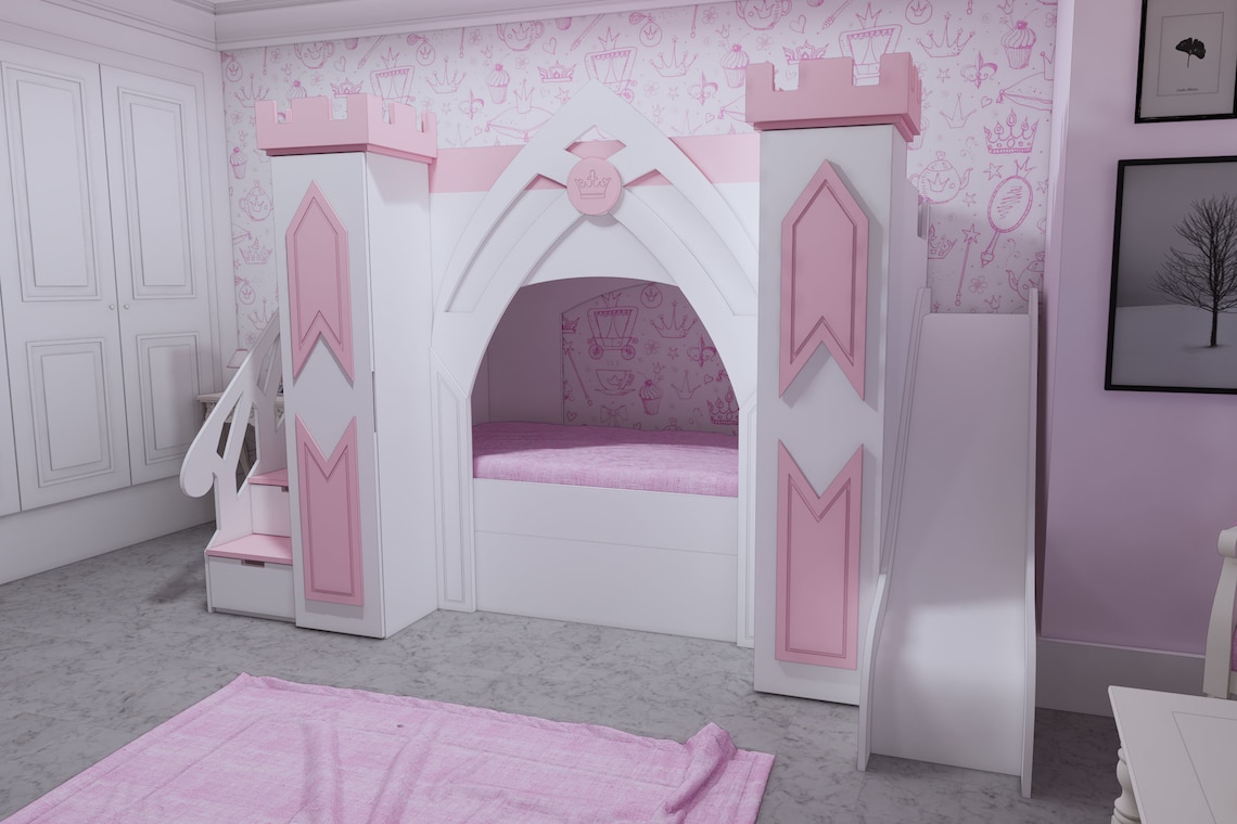 Princess Castle Bed Plans Only for CNC Bed Woodworking Etsy