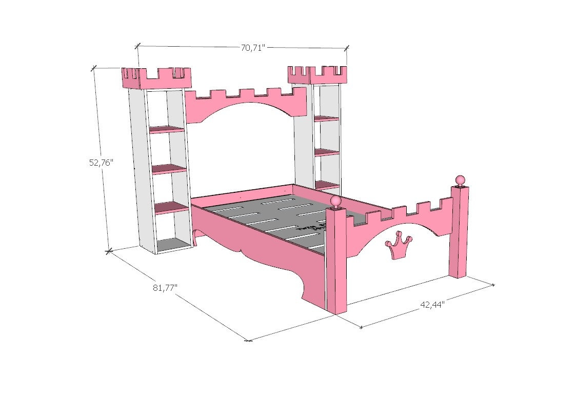 Plans for Castle Bed only Plans Ideal for Woodworking Hobbyists Digital