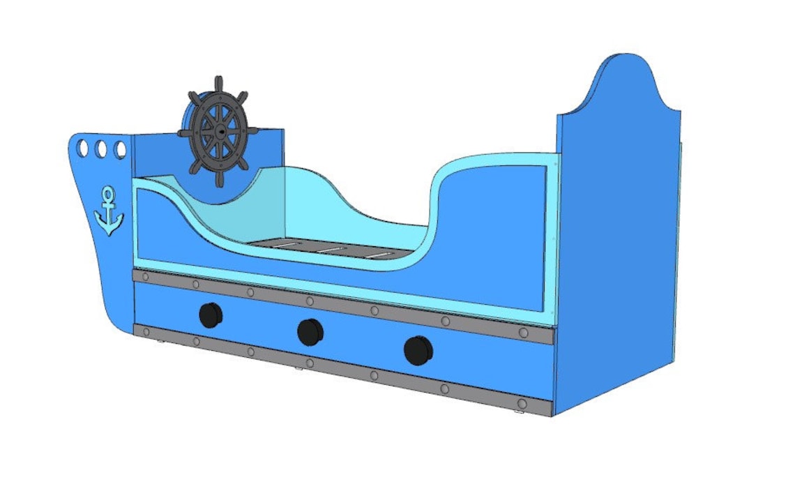 Pirate Boat Bed Plans plans Only Create a Themed Bedroom Etsy