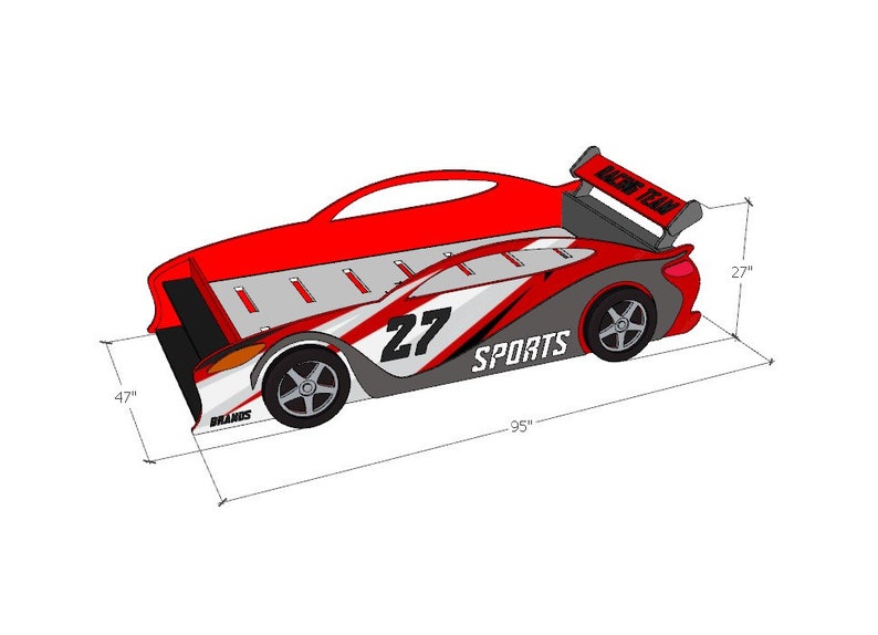 Build Yourself This Car Racing Bed for Kids Dxf Plans and Etsy
