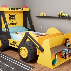 Build this Excavator Bed for Children, dxf and pdf format with assembly instructions