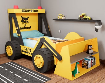 Build this Excavator Bed for Children, dxf and pdf format with assembly instructions