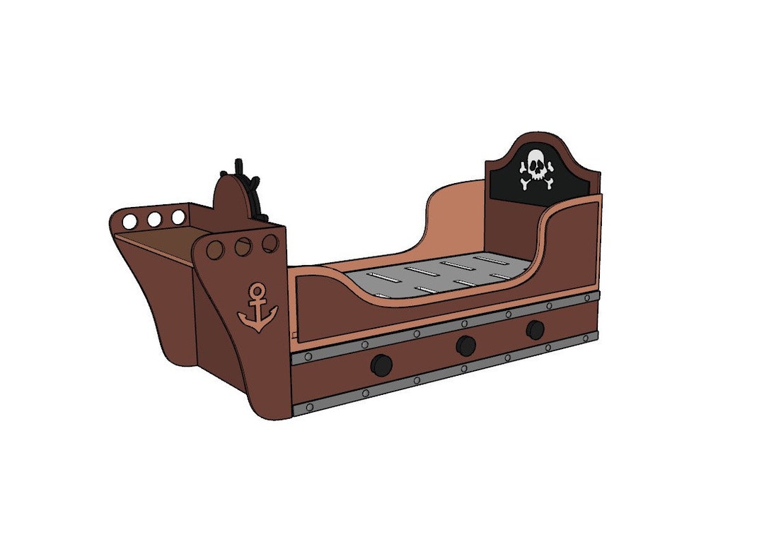 Pirate Boat Bed Plans (plans Only), Plans Cnc Nesting, Perfect for