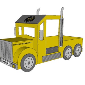 Progetti per cassone di camion americani in formato dxf con istruzioni in formato pdf · Cassone di camion in legno fai da te per bambini · Progetto di mobili CNC · Progetto per letto per bambini piccoli