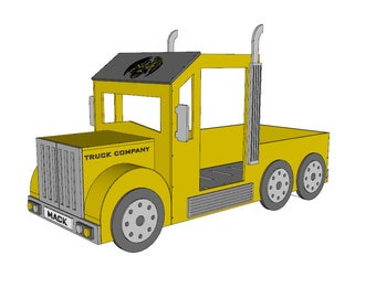 American truck bed plans dxf with pdf instructions · DIY wooden truck bed for kids · cnc furniture project · toddler bed plan