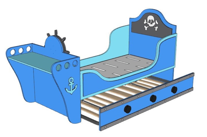 Pirate Boat Bed Plans plans Only Create a Themed Bedroom Etsy