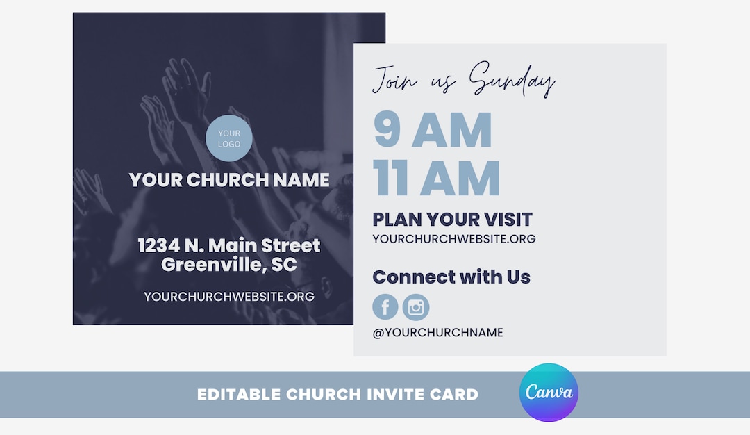 church invite card july 4