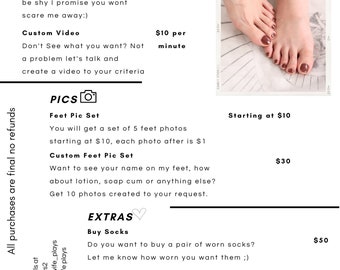 Onlyfans Tip Menu, Editable Template, Digital Download - Etsy