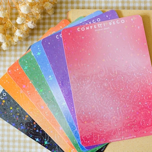 Planche de stickers confetti deco paillettes - stickers confetti deco pour journaling, bullet journal, penpal, planner - 71 stickers