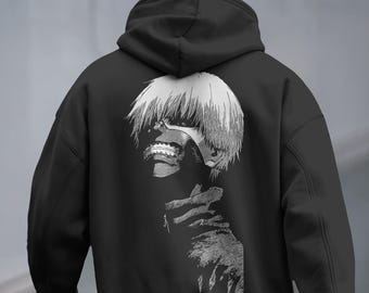 Tokyo Ghoul Ken Kaneki Hoodie, Snow Washed Anime Streetwear - Etsy