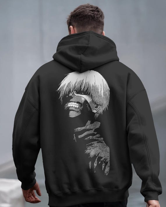 Tokyo Ghoul Ken Kaneki Hoodie, Snow Washed Anime Streetwear - Etsy