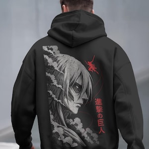 Attack on Titan Anime Snow Washed Loose Hoodie AOT Anime Hoodie Gåva Till Honom